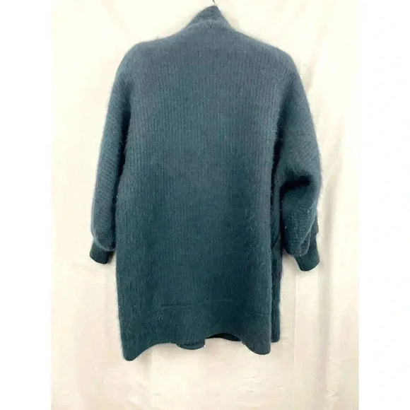 Blue Oversized Open Coat Angora Rabbit Fur Coat Chang Won L/XL - Picture 13 of 15